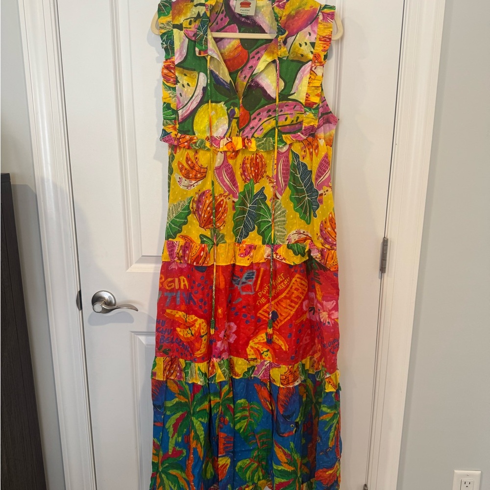 FARM Rio Colorful Tropical Maxi Dress